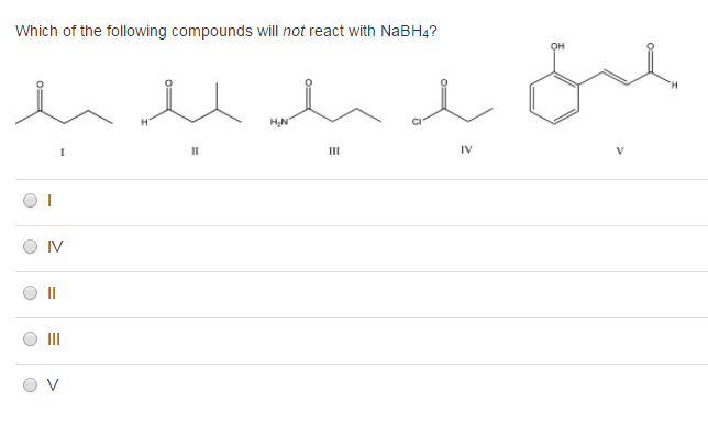 Solved Which of the following compounds will not react with | Chegg.com