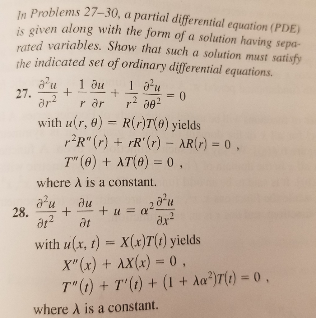 solved problems on partial differential equations