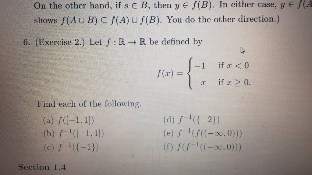 Solved On The Other Hand, If S Sum B, Then Y Sum F(B). In | Chegg.com