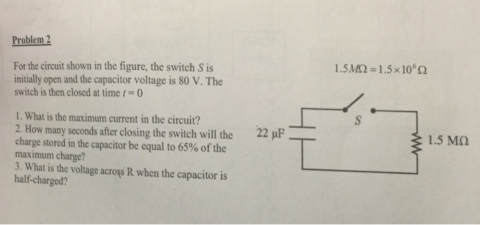 Solved For the circuit shown in the figure, the switch S is | Chegg.com