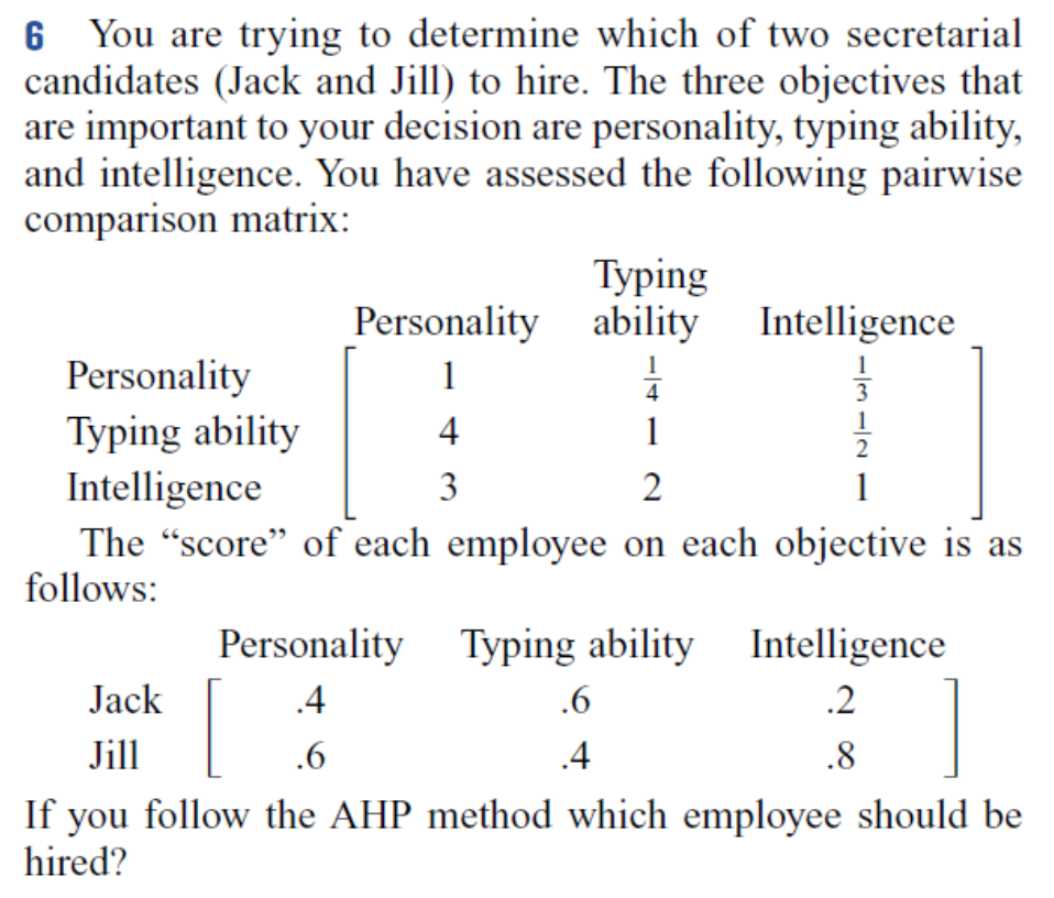 solved-you-are-trying-to-determine-which-of-two-secretarial-chegg