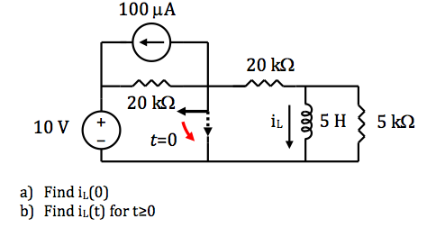 Solved Find iL(0) Find iL(t) for t 0 | Chegg.com