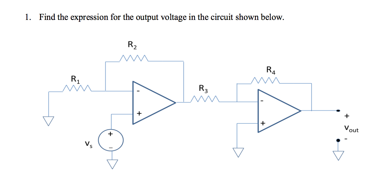 Solved Find the expression for the output voltage in the | Chegg.com