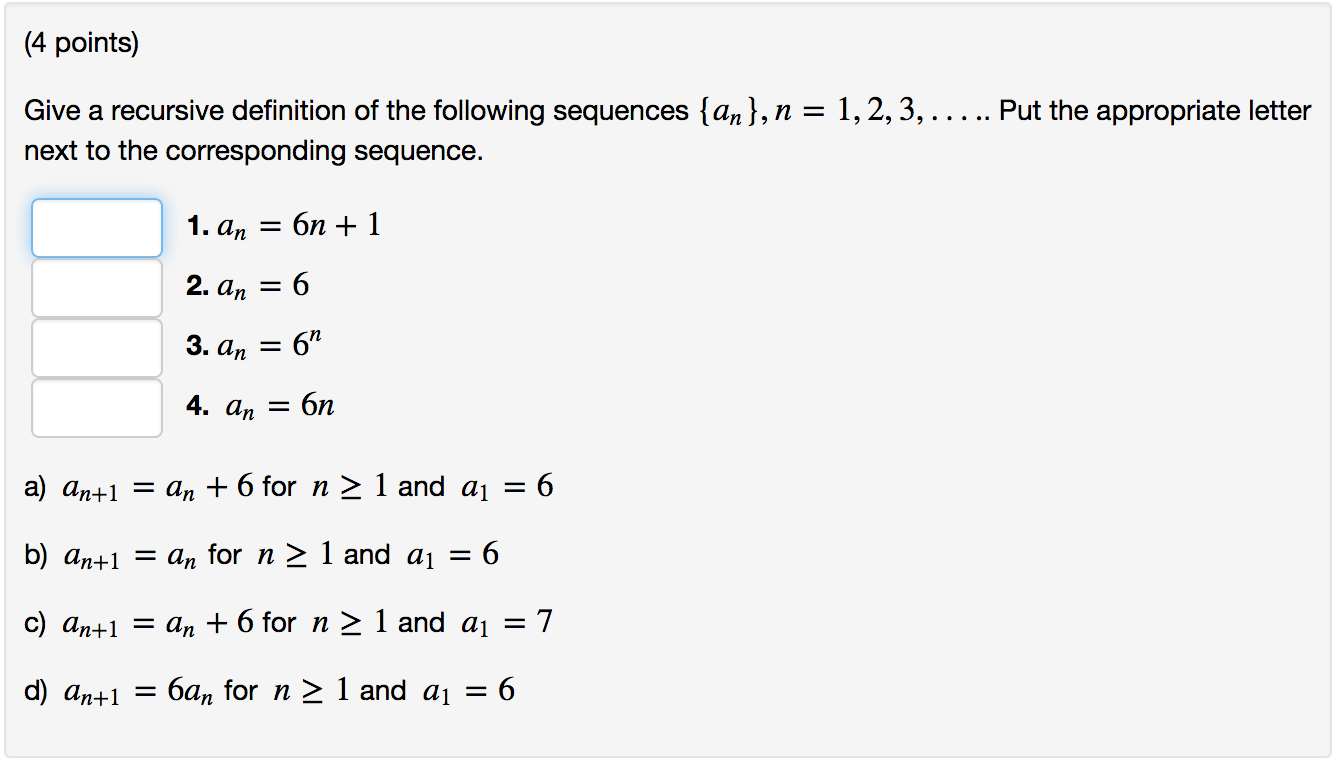 Solved Give A Recursive Definition Of The Following | Chegg.com