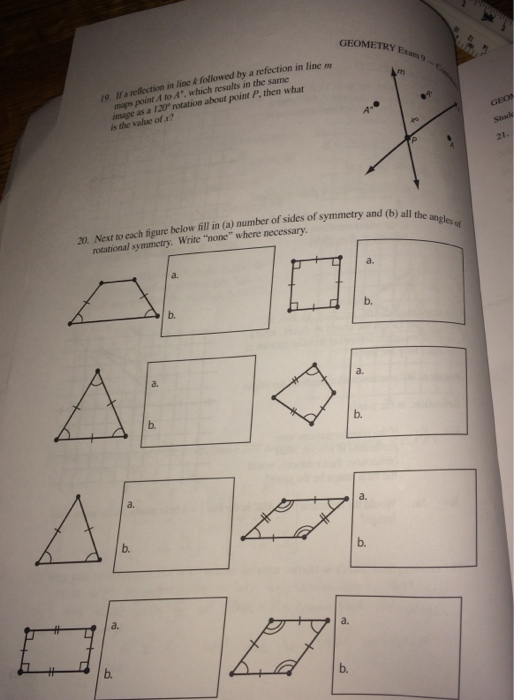 Solved If a reflection in line k followed by a reflection in | Chegg.com