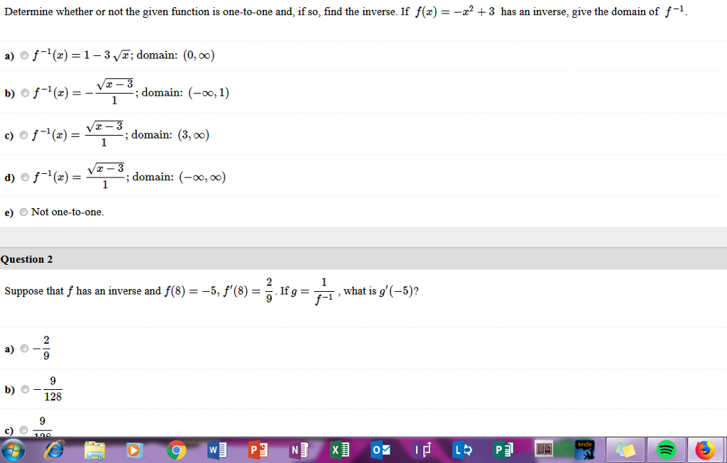 Solved Determine whether or not the given function is | Chegg.com
