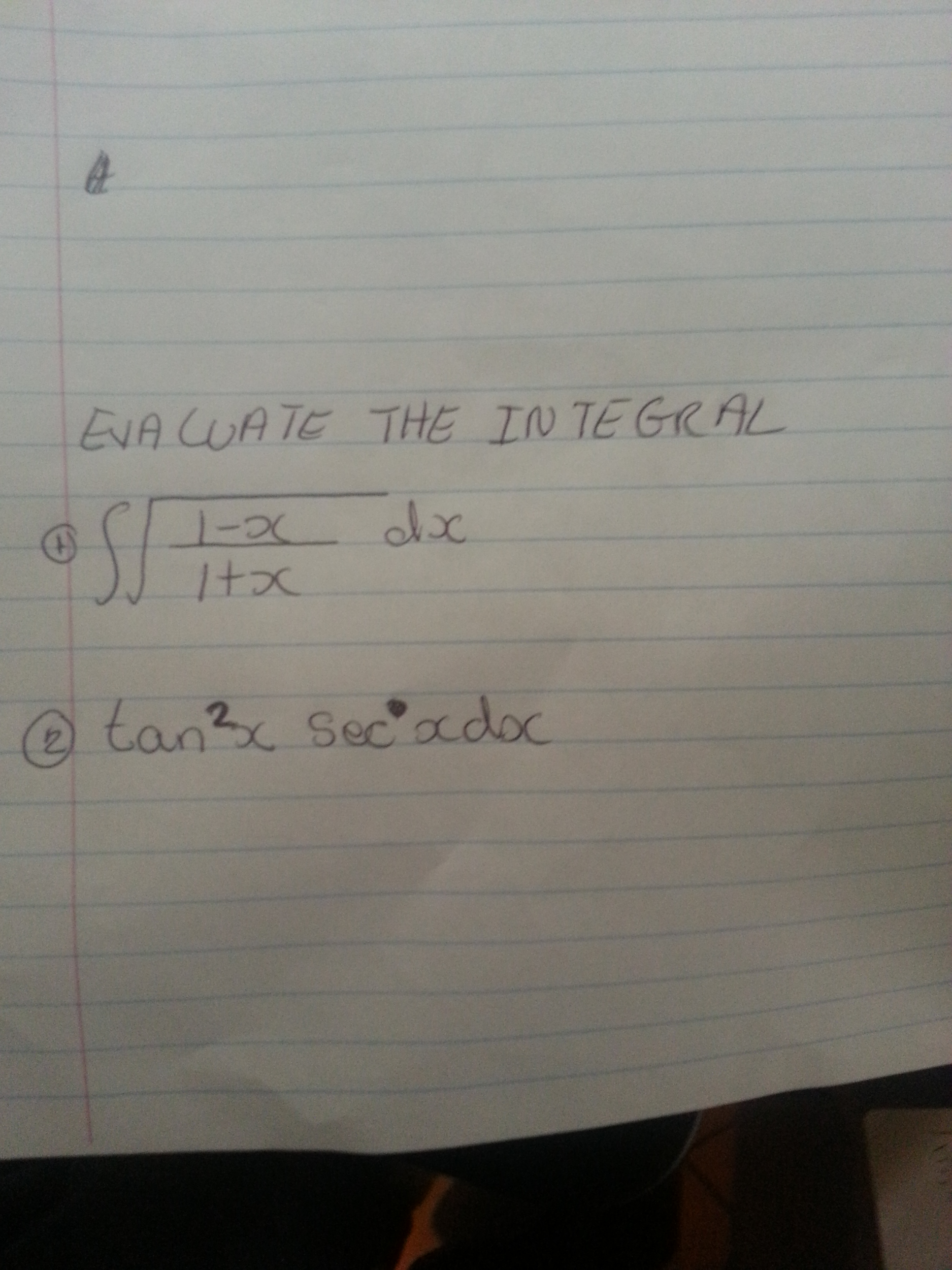 integral of xdx x 1