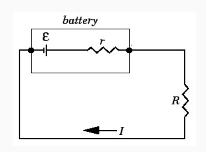 Solved 1. A circuit is made with a battery with an | Chegg.com