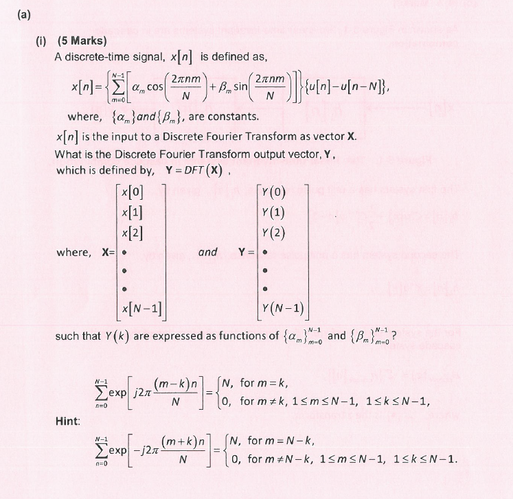 Solved A discretetime signal, x[n] is defined as, where,