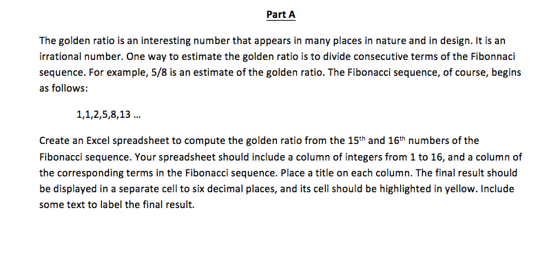 The golden ratio is an interesting number that | Chegg.com