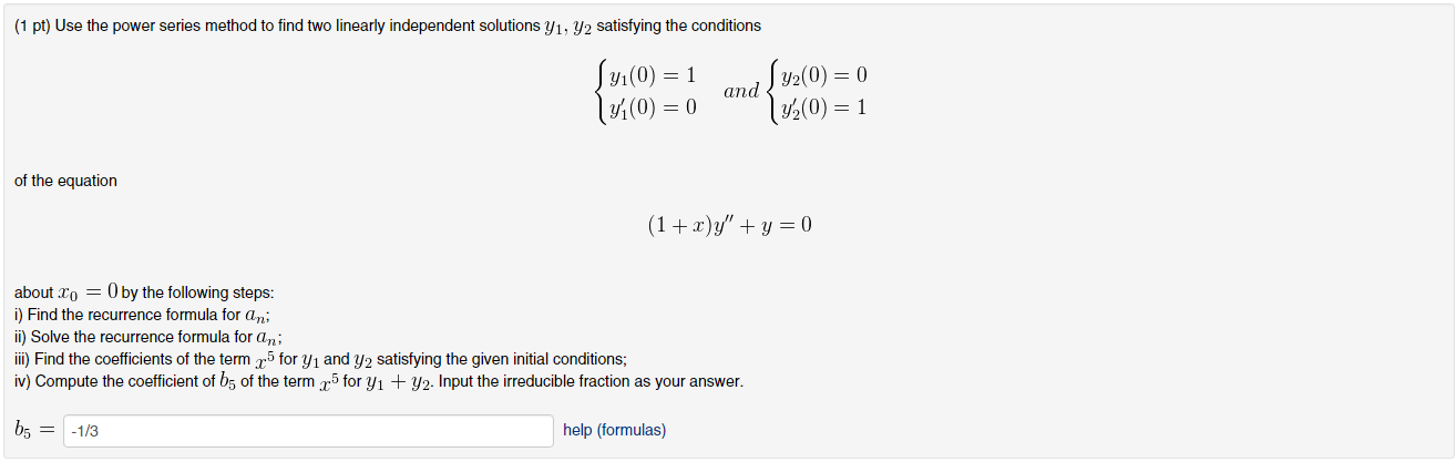 Solved Use the power series method to find two linearly | Chegg.com