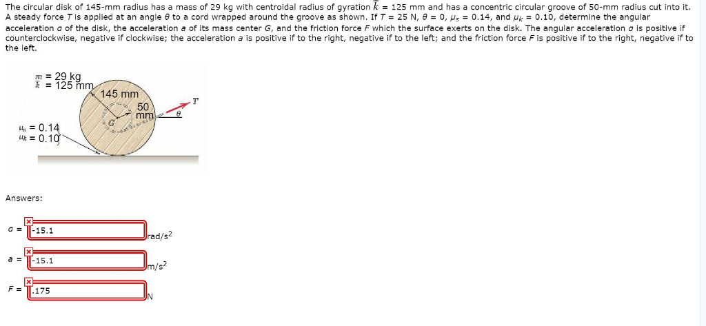 Pragya Wrapped A Cord Around A Circular Solved The circular disk of 145-mm radius has a mass of 29 | Chegg.com