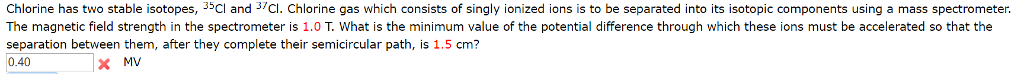 Solved Chlorine has two stable isotopes, 35Cl and 37Cl. | Chegg.com
