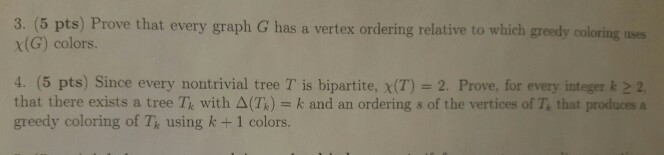 Solved 3. (5 pts) Prove that every graph G has a vertex | Chegg.com