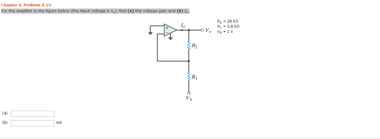 Solved For the amplifier in the figure below (the input | Chegg.com