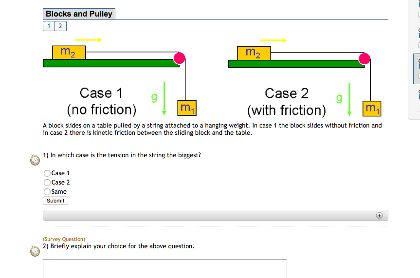 Solved A block slides on a table pulled by a string attached