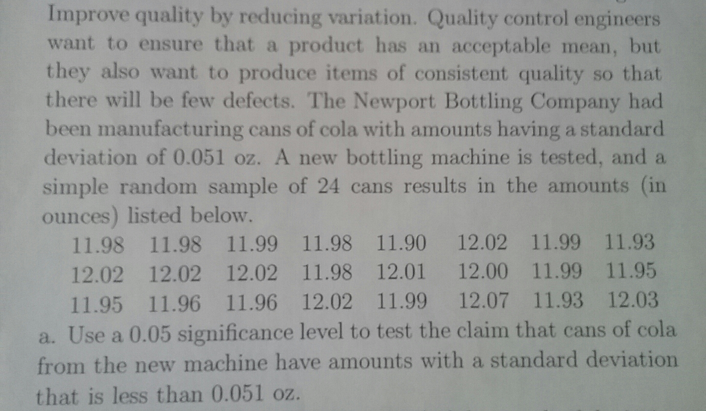 Solved Improve Quality By Reducing Variation. Quality | Chegg.com