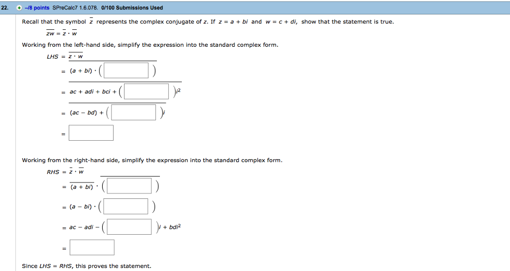 Solved 22 18 Points SPreCalc7 1 6 078 0 100 Submissions Chegg