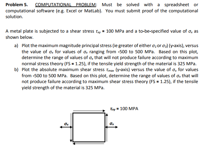 Problem 5. COMPUTATIONAL PROBLEM: Must be solved with | Chegg.com