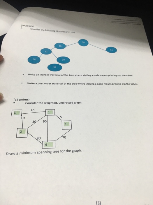 Solved Consider The Following Binary Search Tree Write An 2763