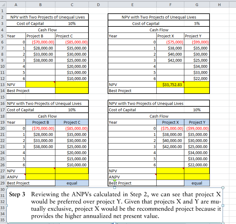 2 NPV with Two Projects of Unequal Lives NPV with Two