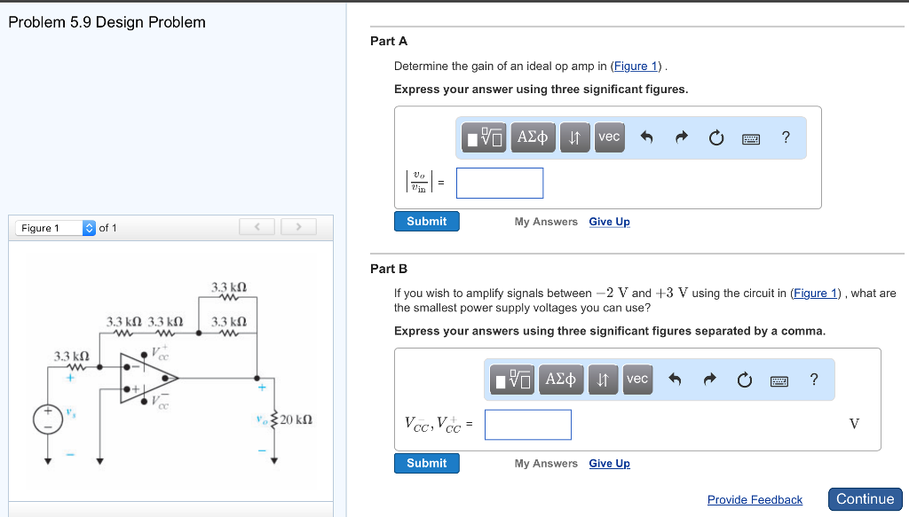 Solved Determine the gain of an ideal op amp in (Figure 1). | Chegg.com