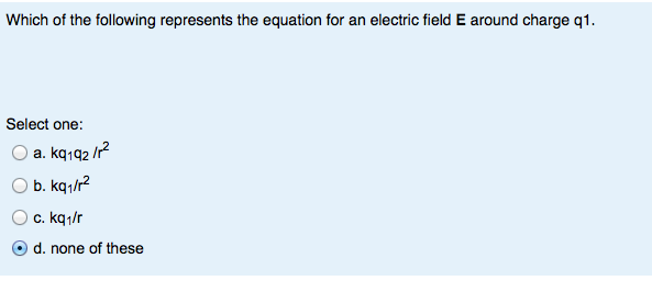 Solved Which of the following represents the equation for an | Chegg.com