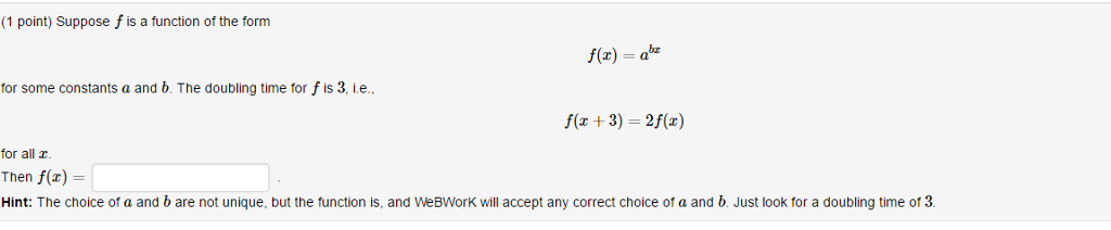 Solved Suppose F Is A Function Of The Form F X A Bz For