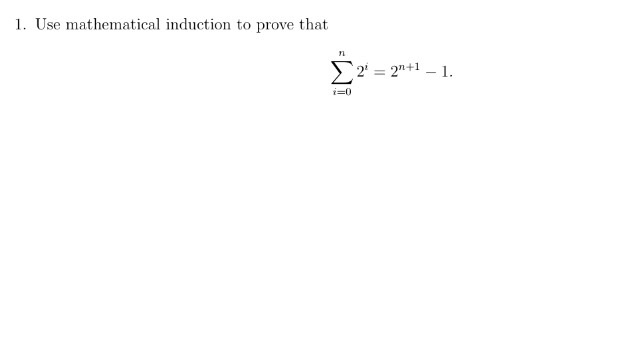 Solved Use Mathematical Induction To Prove That Sigmai 1753