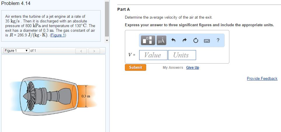 Solved Problem 4.14 Air enters the turbine of a jet engine | Chegg.com