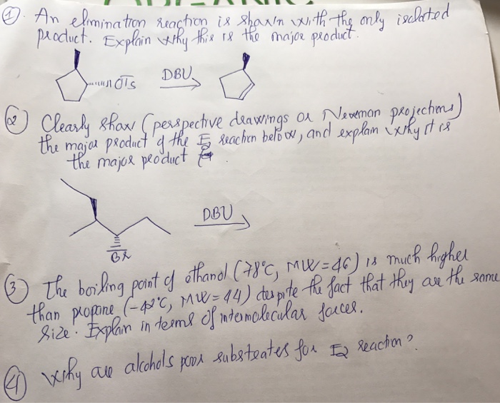 solved-an-elimination-reaction-is-shown-with-the-only-chegg