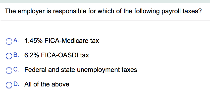 Solved The employee federal and state income tax and social | Chegg.com