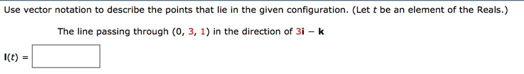 Solved Use vector notation to describe the points that lie | Chegg.com