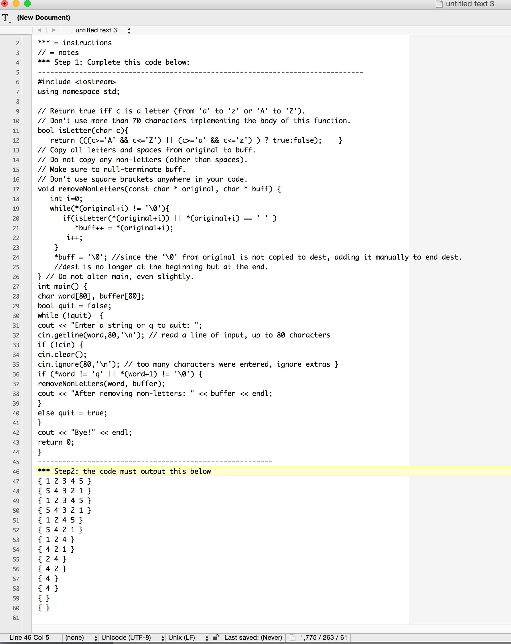 #include using namespace std;//Return true if c is | Chegg.com