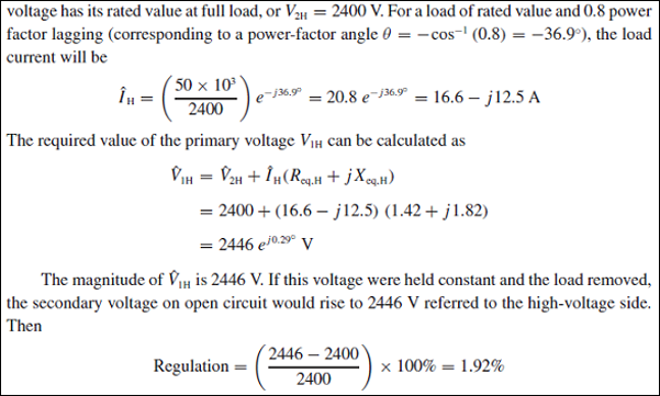 Solved Repeat Example 2.6 with the transformer operating at | Chegg.com