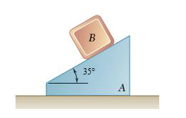 Solved A 10-lb block B starts from rest and slides on the | Chegg.com