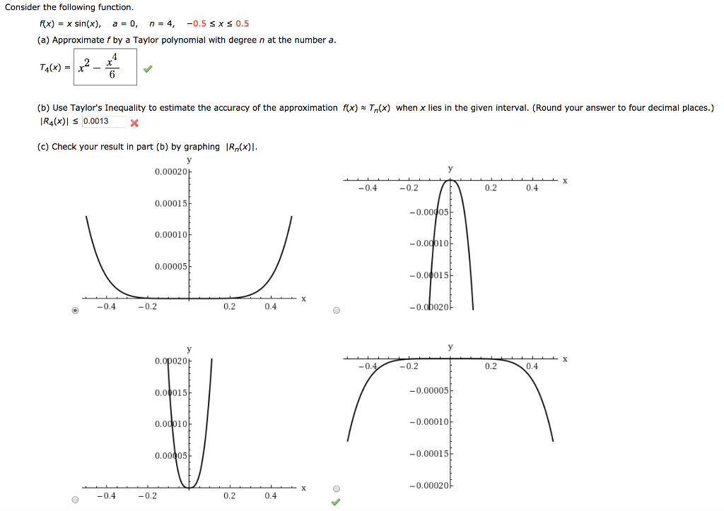 Solved Consider the following function rx)=x sin(x), a= 0, | Chegg.com