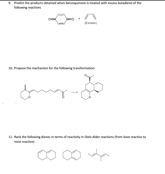 Solved Predict the products obtained when benzoquinone is | Chegg.com