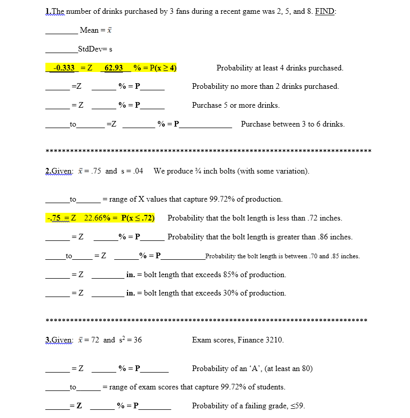 Business Statistics Example Problems And Solutions