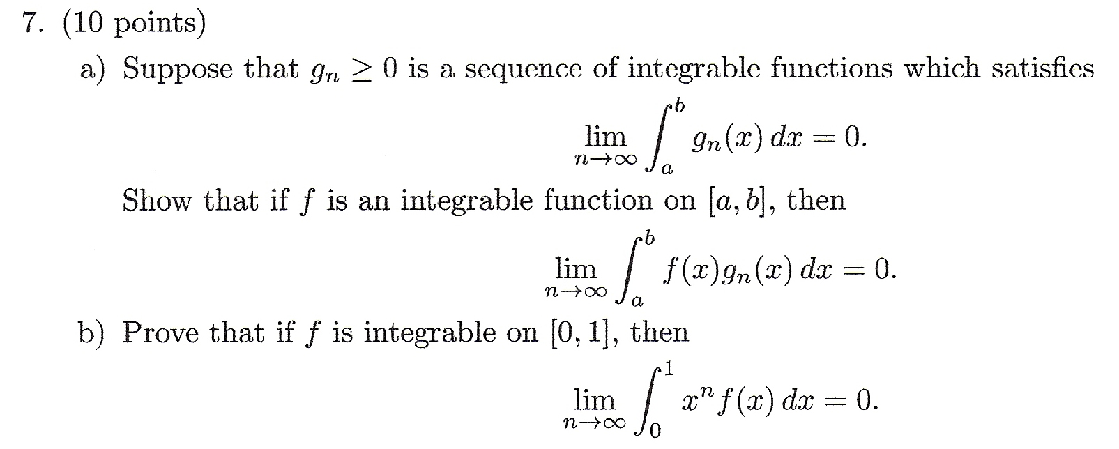 Solved Suppose That Gn 0 Is A Sequence Of Integrable Func