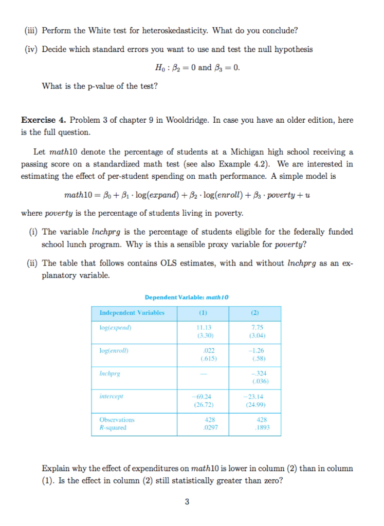 Exercise 1. Use the data set PNTSPRD from Wooldridge. | Chegg.com