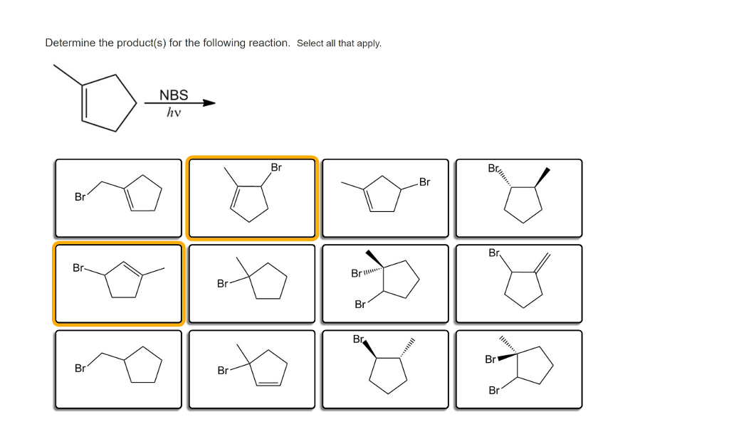 Solved Determine The Products For The Following Reaction 1173