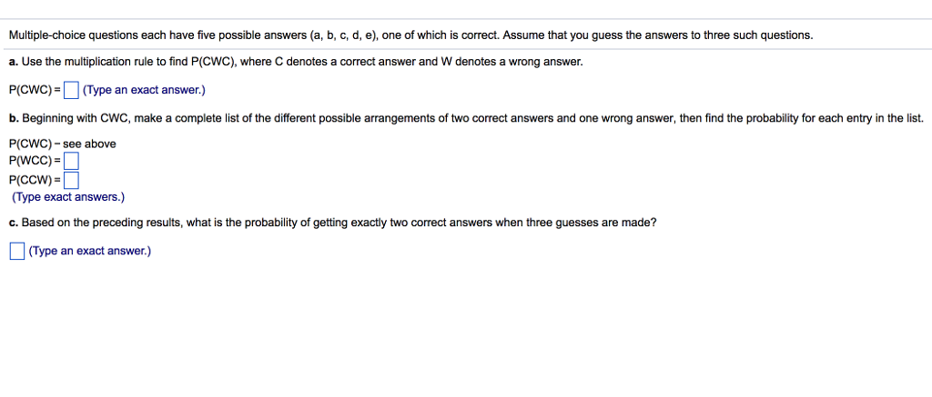 Solved Multiple-choice Questions Each Have Five Possible | Chegg.com