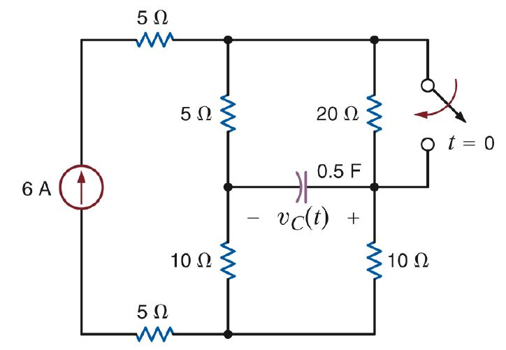 Solved The switch has been opened for a long time and is | Chegg.com