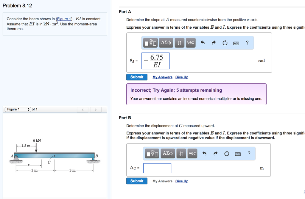 Solved Problem 8.12 Consider the beam shown in (Figure 1) . | Chegg.com