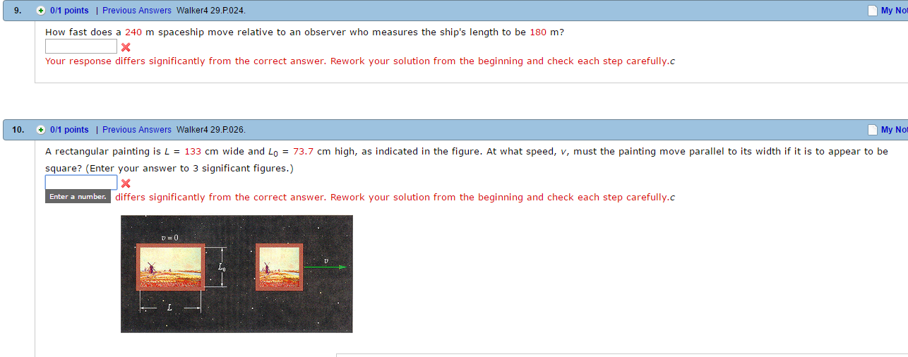 Solved How fast does a 240 m spaceship move relative to an