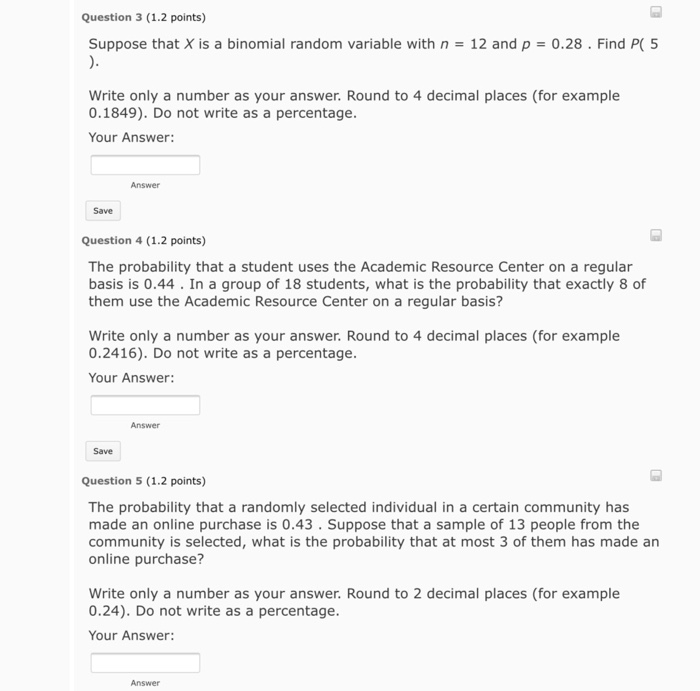Solved Suppose that X is a binomial random variable with n = | Chegg.com