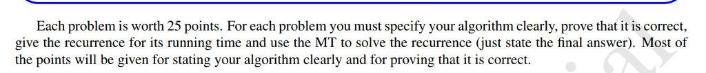 Each problem is worth 25 points. For each problem you | Chegg.com