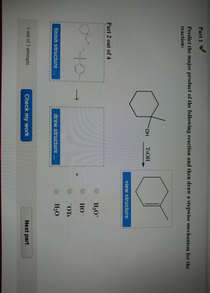 Solved Part 1 Predict The Major Product Of The Following