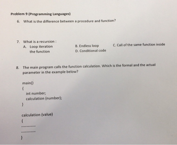 Solved What is the difference between a procedure and | Chegg.com